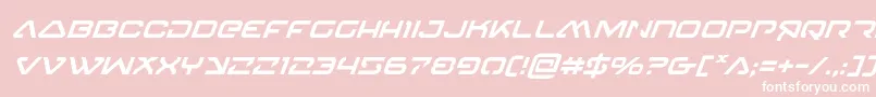 4114blasterv2superital Font – White Fonts on Pink Background