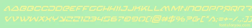 4114blasterv2superital Font – Yellow Fonts on Green Background