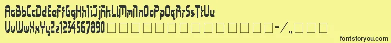 Bimasakti Font – Black Fonts on Yellow Background