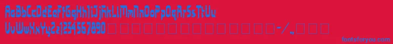 Bimasakti Font – Blue Fonts on Red Background