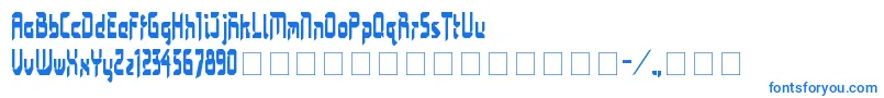 Шрифт Bimasakti – синие шрифты на белом фоне