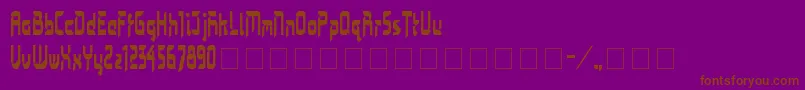 Bimasakti Font – Brown Fonts on Purple Background