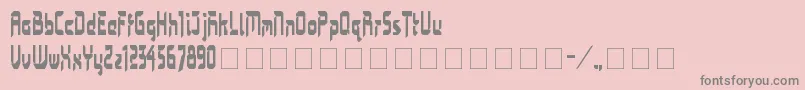 フォントBimasakti – ピンクの背景に灰色の文字