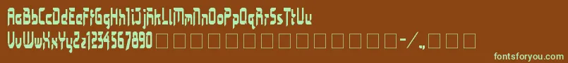 Bimasakti Font – Green Fonts on Brown Background