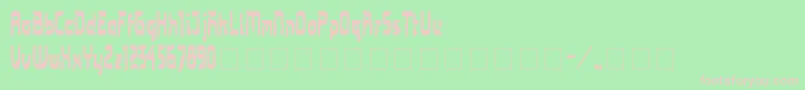 フォントBimasakti – 緑の背景にピンクのフォント