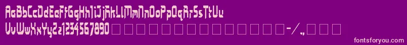 フォントBimasakti – 紫の背景にピンクのフォント