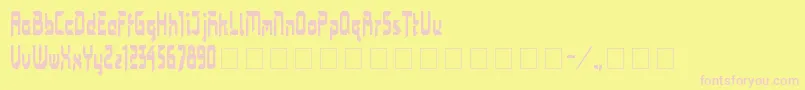 Bimasakti Font – Pink Fonts on Yellow Background