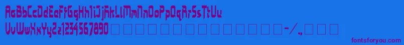 Шрифт Bimasakti – фиолетовые шрифты на синем фоне