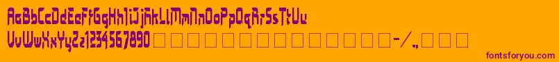 Bimasakti Font – Purple Fonts on Orange Background