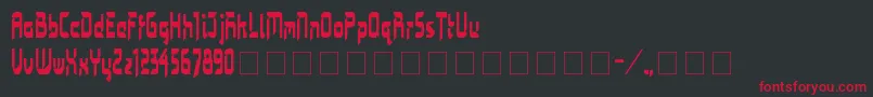 Bimasakti Font – Red Fonts on Black Background
