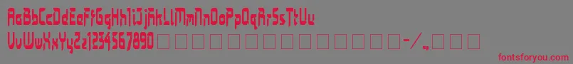 Bimasakti Font – Red Fonts on Gray Background