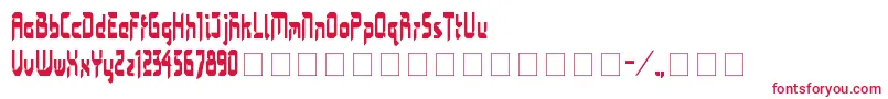 フォントBimasakti – 白い背景に赤い文字