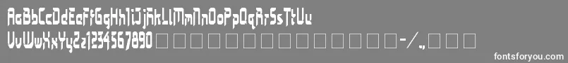 フォントBimasakti – 灰色の背景に白い文字