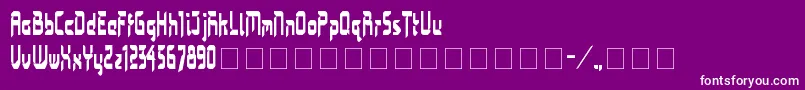 Bimasakti-fontti – valkoiset fontit violetilla taustalla