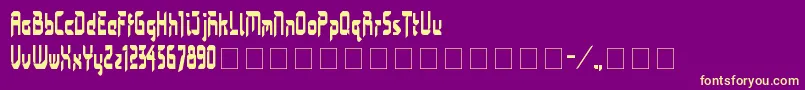Bimasakti Font – Yellow Fonts on Purple Background
