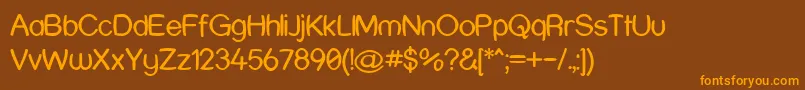 StreetHumouresque Font – Orange Fonts on Brown Background