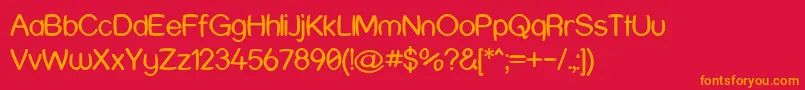 StreetHumouresque Font – Orange Fonts on Red Background