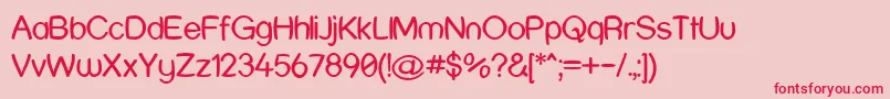 StreetHumouresque-Schriftart – Rote Schriften auf rosa Hintergrund