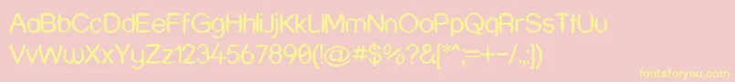 StreetHumouresque Font – Yellow Fonts on Pink Background