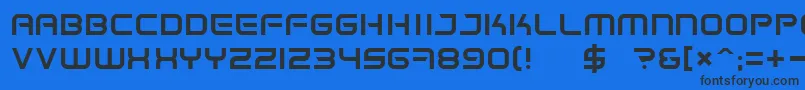 Spacefr Font – Black Fonts on Blue Background