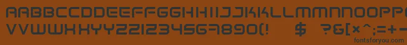 Spacefr Font – Black Fonts on Brown Background