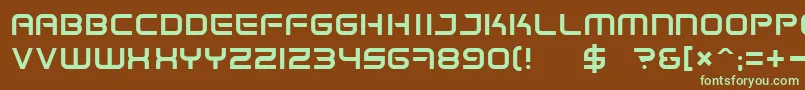 Spacefr Font – Green Fonts on Brown Background