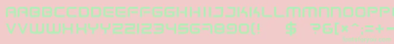 Spacefr Font – Green Fonts on Pink Background