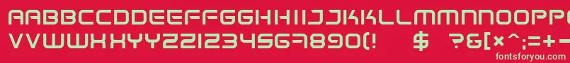 Spacefr Font – Green Fonts on Red Background