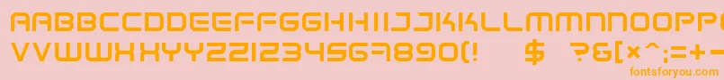 Spacefr Font – Orange Fonts on Pink Background