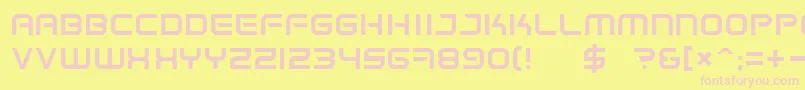 Spacefr Font – Pink Fonts on Yellow Background