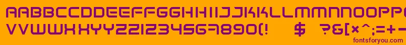 Spacefr Font – Purple Fonts on Orange Background