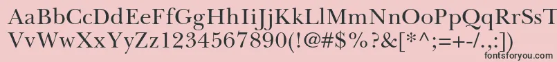 BaskervillecyrltstdUpright Font – Black Fonts on Pink Background