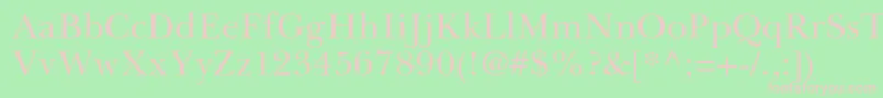 BaskervillecyrltstdUpright Font – Pink Fonts on Green Background