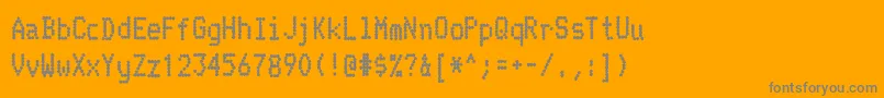 フォントTelidoninkhvRegular – オレンジの背景に灰色の文字