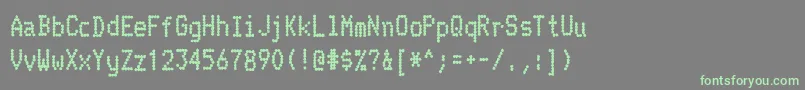 Czcionka TelidoninkhvRegular – zielone czcionki na szarym tle