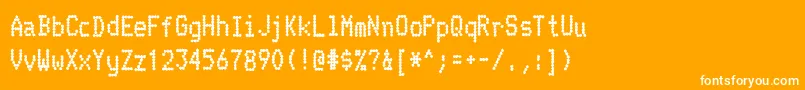 フォントTelidoninkhvRegular – オレンジの背景に白い文字