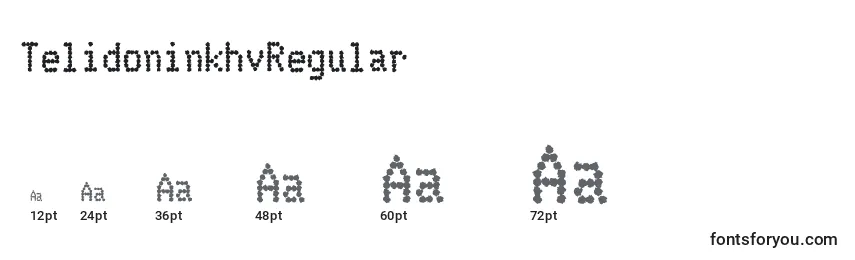Размеры шрифта TelidoninkhvRegular