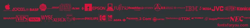 Ello ffy Font – Red Fonts on Black Background