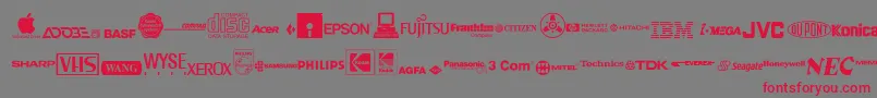 fuente Ello ffy – Fuentes Rojas Sobre Fondo Gris