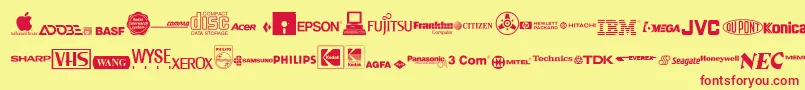 fuente Ello ffy – Fuentes Rojas Sobre Fondo Amarillo