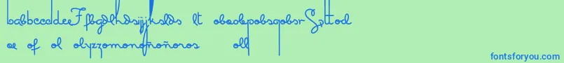 Masanascript5extras Font – Blue Fonts on Green Background