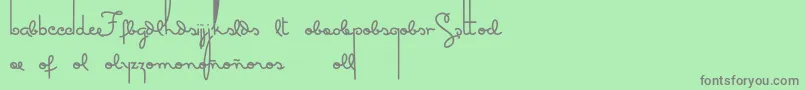 Masanascript5extras Font – Gray Fonts on Green Background