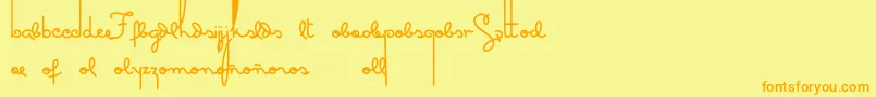 Masanascript5extras Font – Orange Fonts on Yellow Background