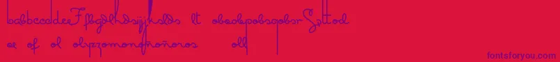 Masanascript5extras Font – Purple Fonts on Red Background