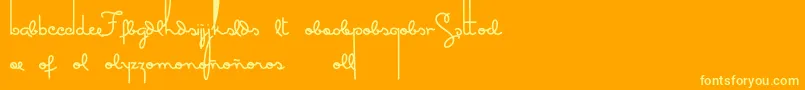 Masanascript5extras Font – Yellow Fonts on Orange Background