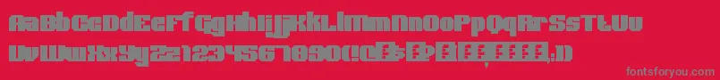 BoldType-Schriftart – Graue Schriften auf rotem Hintergrund