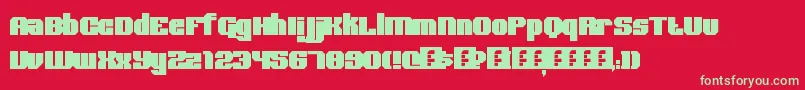 BoldType Font – Green Fonts on Red Background