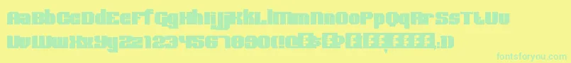BoldType Font – Green Fonts on Yellow Background