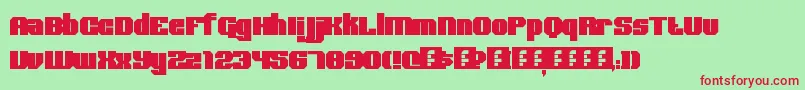 BoldType Font – Red Fonts on Green Background