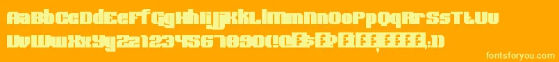 BoldType Font – Yellow Fonts on Orange Background